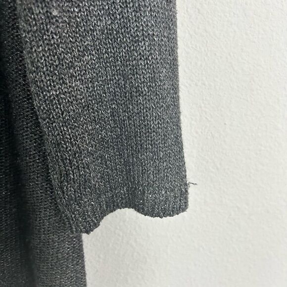 EILEEN FISHER Metallic Open Cardigan Sweater Medium Sparkle Knit Neutral Luxe - Picture 5 of 16